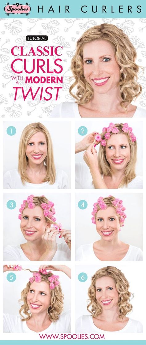 6 steps for Curly hair | Hottest Hairstyles for Women 2016 - use Spoolies Hair curlers for messy beach waves and cute pin curls, this Spoolies tutorial will show you how to get fabulous curls without the heat damage, or annoying pins and clips. www.spoolies.com Curlers Tutorial, Spoolies Hair Curlers, No Heat Curlers, Heatless Hair Curlers, No Heat Hairstyles, Pin Curls, Heatless Hairstyles, Bouncy Curls, Hair Rollers