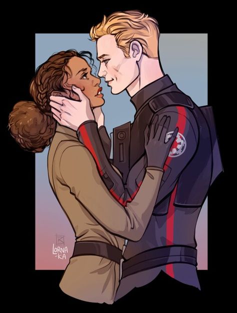 Ciena Ree & Thane Kyrell Shipping Characters, Chewbacca Wallpaper, Star Wars Couples, Star Wars Novels, Lost Stars, Prequel Memes, Star Wars Books, Military Uniforms, Star Wars Fan Art