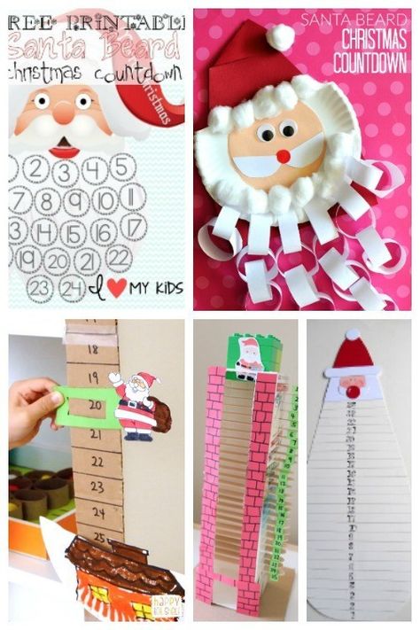 Santa Christmas Countdown Christmas Countdown Craft For Preschool, Christmas Countdown For Kids, Christmas Countdown Activities, Christmas Countdown Kids, Christmas Countdown Crafts, Countdown Until Christmas, Countdown For Kids, Countdown Activities, Diy Christmas Gifts For Kids