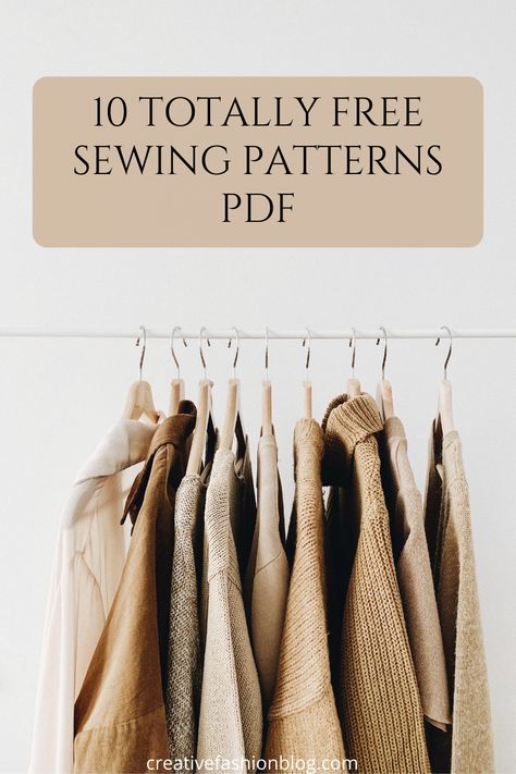 Finding free sewing patterns pdf downloads can be time consuming. So to get your week started on the right foot, I compiled ten quick and easy (but honestly impressive) printable sewing patterns for you. Each project comes with a free multi-page download as well as easy to follow instructions. #sewing #sewingpattern #freesewingpatterns #pdfsewingpattern #howtosew #sewingforbeginners Easy Sewing Patterns Dresses, Quick Diy Sewing Projects, Stylish Sewing Projects, Fall Tops Sewing Patterns, Simple Clothing Sewing Patterns, Super Easy Sewing Patterns, Modern Sewing Patterns Free, Simple Sewing Clothes Patterns, Easy Fashion Sewing Projects