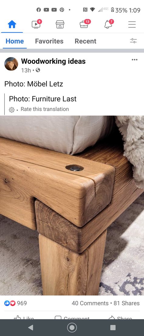 Meubles Peints Style Funky, Wood Bench Outdoor, Woodworking Design, Furniture Woodworking, Modern Rustic Farmhouse, Diy Muebles Ideas, Bed Platform, Bed Frame Design, Wooden Bed Design