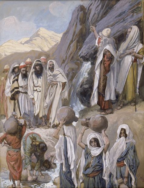 Moses Strikes The Rock, James Tissot, Image Of Jesus, New York Canvas, Jewish Museum, Religious Painting, Biblical Art, Oil Painting Reproductions, Old Testament