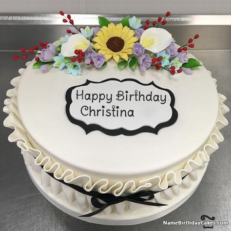 Happy Birthday Christina - Video And Images Happy Birthday Leah, Birthday Cake For Son, Happy Birthday Cake Writing, Happy Birthday Michelle, Birthday Cake Writing, Happy Birthday Cake Photo, Happy Birthday Cake Pictures, Birthday Cake With Photo, Birthday Cake Pictures