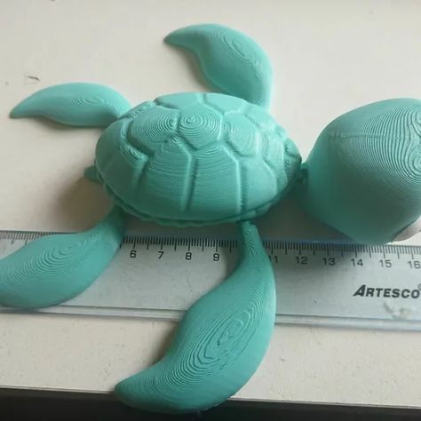 STL file ARTICULATED LITTLE TURTLE - FLEXI PRINT-IN-PLACE ARTICULATED TURTLE 🐢 ・3D printing design to download・Cults Baby Seal, 3d Printing Projects, 3dprinting Design, Little Cat, A Turtle, Printing Design, Stl Files, 3d Printer, 3d Printing