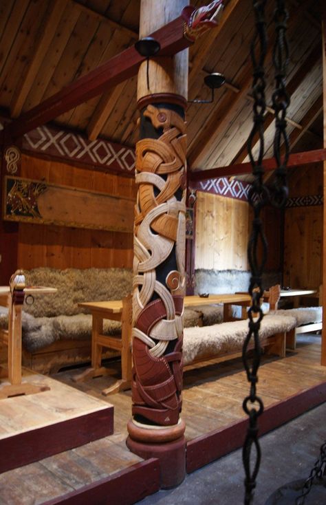 Viking Hall, Viking Camp, Viking Aesthetic, Nordic Architecture, Viking House, Viking Decor, Viking Life, Long House, Viking Designs