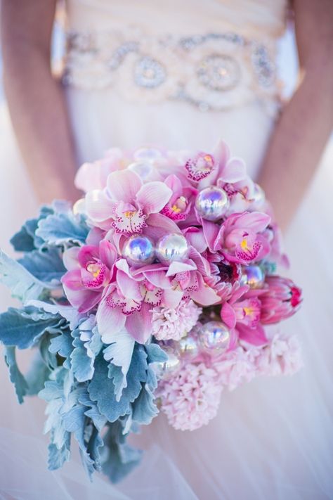 whimsical pink orchid bouquet // photo by Just For You Photography Pink Orchids Bouquet, Turquoise Wedding Theme, Orchid Bouquet, Blue Wedding Bouquet, Turquoise Wedding, Sophisticated Bride, Wedding Winter, Pink Orchids, Pink Bouquet