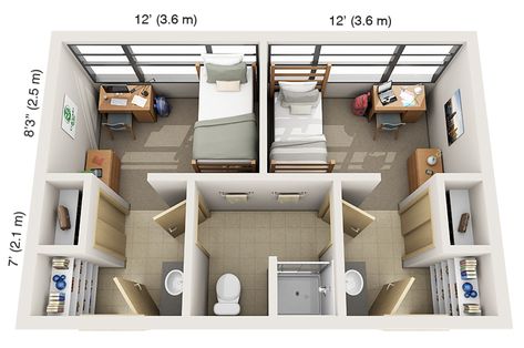 Parmelee Hall – Housing & Dining Services Dorm Room Interior Design, Dorm Room Ideas Blue, Dorm Room Interior, Room Ideas Blue, Luxury Dorm, Bloxburg School, Luxury Dorm Room, Dorm Layout, Dorm Room Layouts