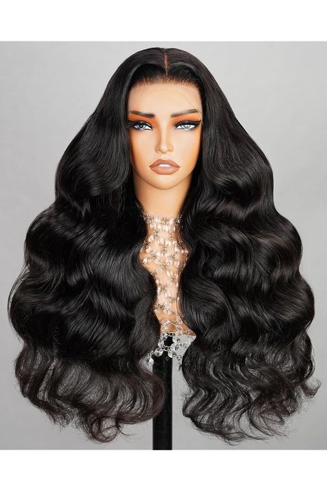 Wear and Go Glueless Wigs Human Hair Pre Cut Lace 240% Density 13X4 Transparent Lace Front Wig Human Hair Upgraded 12A Body Wave Wig Real Bleached Tiny Knots (30inch, 13X4 Body Wave Wig) Wig Colors, Colors For Dark Skin, Glueless Wigs, Wave Wig, Wig Human Hair, Wigs Human Hair, Body Wave Wig, Lace Front Wig, Body Wave