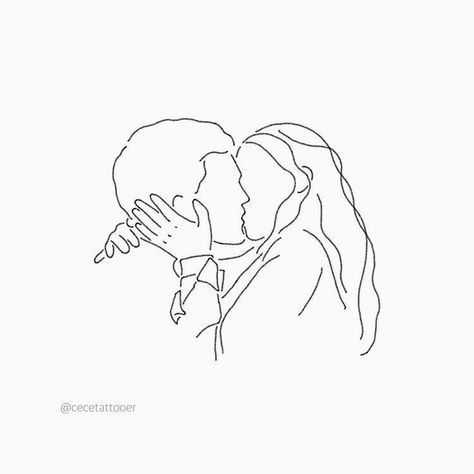 Kissing Line Art, Mothers Day Drawings, 심플한 그림, Romantic Couple Kissing, Hello Love, 그림 낙서, Couple Kissing, Minimalist Drawing, Line Art Design