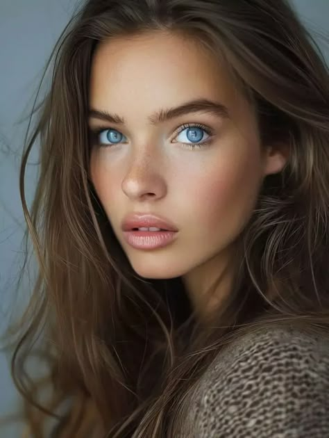 47 Stunning Rich Brunette Hair Color Ideas for Every Style Brown Hair Blue Eyes Tan Skin, Brown Hair Blue Eyes Pale Skin, Rich Brunette Hair Color, Subtle Brunette Highlights, Hair Colors For Blue Eyes, Rich Brunette Hair, Brunette Hair Color Ideas, Dark Hair Blue Eyes, Brunette Blue Eyes