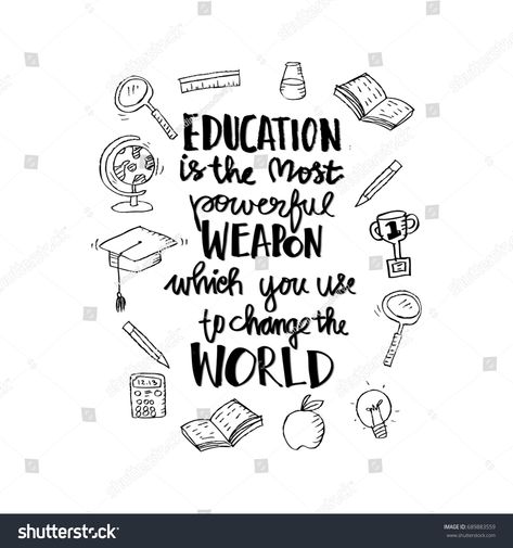 Education is the most powerful weapon which you can use to change the world. Lettering. Typography poster.\n #Ad , #sponsored, #weapon#change#Education#powerful Slogan On Education In English, Poster Slogan About Education, Slogan For Education, Slogan On Education, Slogan For School, Slogans On Education, Education Slogans, Learning Quotes Education, Importance Of Education Quotes