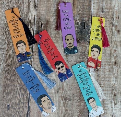 Formula One Gift Ideas, Gift Ideas For F1 Fans, F1 Present Ideas, Formula 1 Crafts, F1 Gift Ideas Diy, Diy F1 Gifts, Formula 1 Bookmark, Formula 1 Gift Ideas, F1 Bookmark