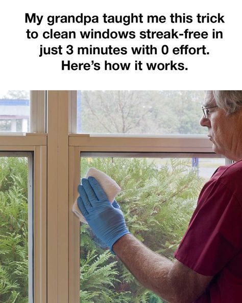 Window Cleaner Streak Free, Streak Free Windows, Grandma Cooking, Homemade Cleaning Supplies, Diy Cleaning Solution, Vinegar Cleaning, Clean Towels, Free Facebook, Window Cleaner