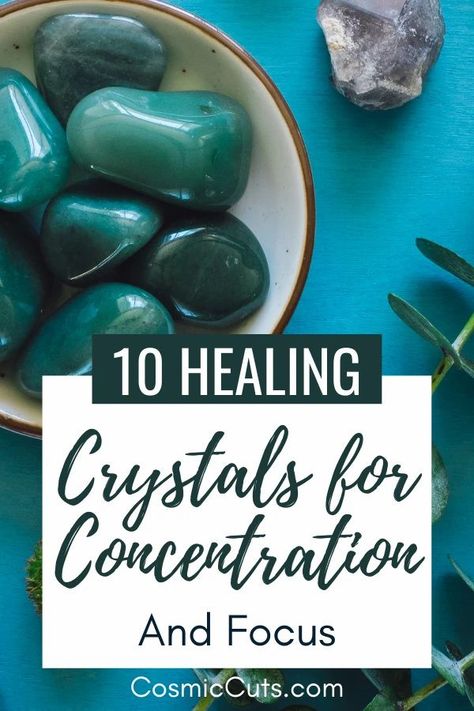 Crystal For Focus And Concentration, Decorating With Crystals And Stones, Crystals For Focus And Concentration, Crystals For Focus, Healing Crystals Decor, Crystals Healing Grids, Positive Energy Crystals, Best Healing Crystals, Crystal Healing Chart