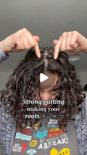 How To Lift Roots Curly Hair, Root Lift For Curly Hair, Restoring Curly Hair, Curly Hair Parting, Curly Hair Part, How To Volumize Curly Hair, Curly Hair Volume Tips, Root Volume Curly Hair, Curly Hair Roots