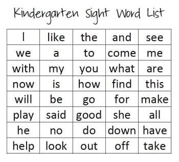 Kindergarten AND 1st Grade Sight Word List by The Literature Circle Sight Words For Grade 6, Free First Grade Curriculum, Basic Sight Words Grade 1, First Grade Sight Word List, Kindergarten Vocabulary Words, 5th Grade Sight Words, Sight Word Activities For Kindergarten, First Sight Words, Read Kindergarten