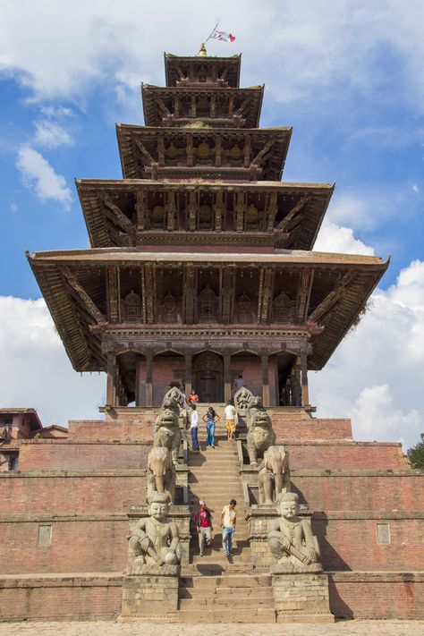 Nyatapola Temple  in Bhaktapur, Nyatapola Temple, Burj Khalifa, Wikimedia Commons, Nepal, Temple, Restaurant, Building, Travel, Quick Saves