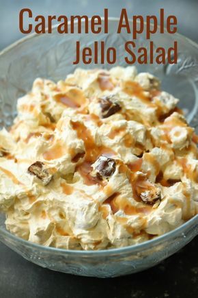 Caramel Apple Jello Salad | Six Sisters' Stuff | Six Sisters' Stuff Apple Jello Salad, Loaded Broccoli, Caramel Apple Salad, Fluff Desserts, Six Sisters Stuff, Jello Desserts, Jello Salad, Apple Salad, Jello Recipes