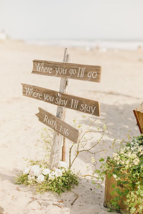 Biblical Wedding, Godly Wedding, Wedding Sign Ideas, Wedding Decor Rustic, Rustic Beach Wedding, Romantic Beach Wedding, Dream Beach Wedding, Wedding Ceremony Ideas, Wedding Sand