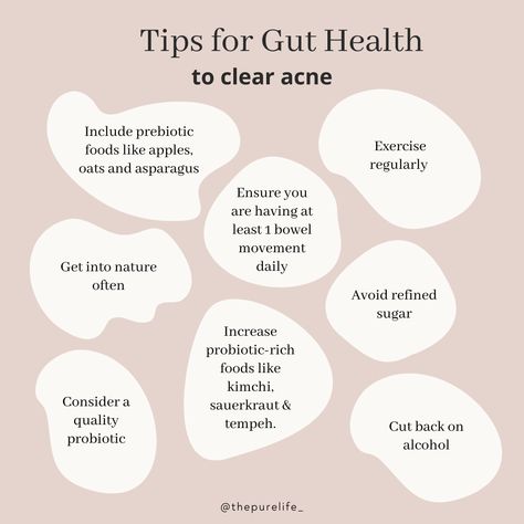 What is the Gut-Brain-Skin Axis? + How it Relates to Acne - The Pure Life Acne Gut Health, Gut Skin Axis, Gut Health And Acne, Dermatologist Recommended Skincare, Pure Life, Acne Free Skin, Acne Vulgaris, Natural Probiotics, Gut Brain