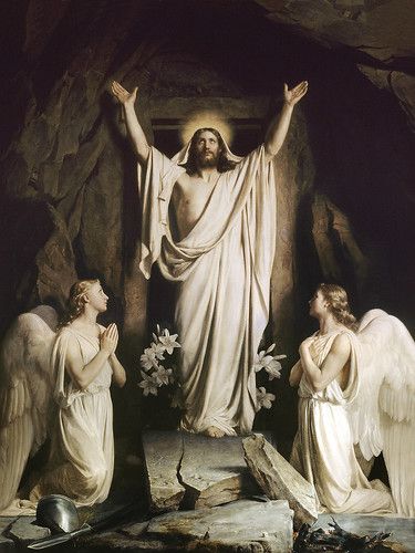 The_Resurrection-Carl-Heinrich-Bloch | Mourhaf Aioub | Flickr Christ Is Risen, Jesus Christ Art, Catholic Images, Bible Pictures, Peter Paul Rubens, The Resurrection, Jesus Resurrection, Biblical Art, Realistic Paintings