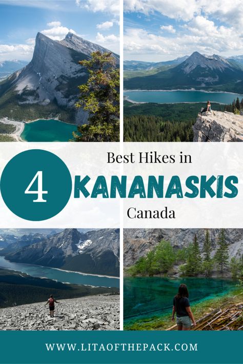 Explore one of the most beautiful and underrated areas in the Canadian Rockies. Kananskis is just 30 minutes from Banff outside of Canmore. You'll find so many great hikes near Calgary. Get a guide to the 4 best hikes in Kananaskis Country including Grassi Lakes, EEOR, and hikes near Sprays Lakes! You'll learn everything you need to know about these trails. Alberta Travel, Backcountry Camping, Canadian Travel, Bear Spray, Hiking Essentials, Hiking Destinations, Emerald Lake, Mountain Trails, Canadian Rockies