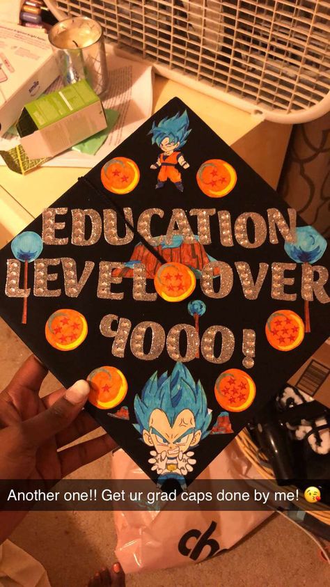 Dragon ball super graduation cap Dragon Ball Z Graduation Cap, Dragon Ball Graduation Cap, Anime Graduation Cap, Bouquet Toppers, Diy Graduation Decorations, Graduate Cap, Graduation Hats, Diy Tassel Garland, High School Graduation Cap