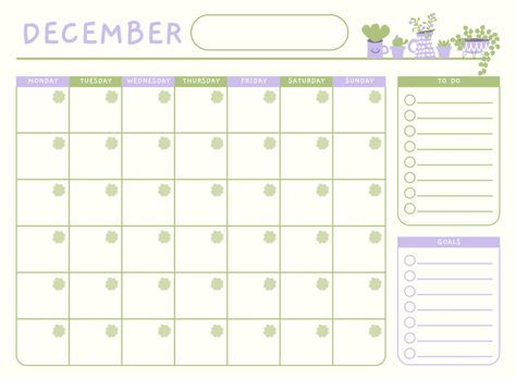 December Printable Calendars And Planners Template Types Of Pupils, Calendar Template Aesthetic, Subject Schedule, Things For Students, December Printable, Daily Calendar Template, Calendar Schedule, Weekly Calendar Template, Weekly Overview