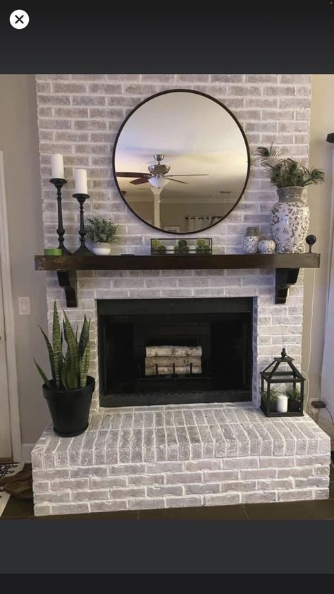 #farmhouseideas #farmhousehomedecor #rustic Wood Stoves Ideas, Pellet Stove Ideas, Celebration Painting, Black Tile Fireplace, Black Mantle Fireplace, Black Brick Fireplace, White Wash Brick Fireplace, Black Mantle, Farmhouse Fireplace Decor