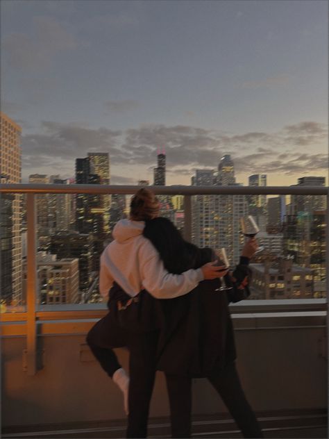 Best friend. Chicago. Rooftop Chicago With Friends, Chicago Aesthetic Summer, Nyc Rooftop Aesthetic, Chicago Summer Aesthetic, Chicago City Aesthetic, Rebecca Serle, Dream Scenario, Chicago Rooftop, Ching Chong