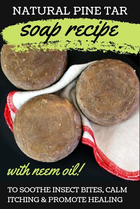 Homemade Soap Recipe, Pine Tar Soap, Natural Homemade Soap, Summer Skin Care, Recipe For Summer, Pine Tar, Natural Skincare Recipes, Natural Beauty Recipes, Soap Recipe