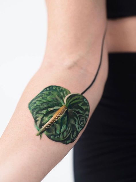 Rey Jasper Andres flower Tattoo Anthurium Tattoo, Brain Tattoo, Anthurium Flower, Flamingo Flower, Plant Tattoo, Word Tattoos, The One And Only, Butterfly Tattoo, New Tattoos