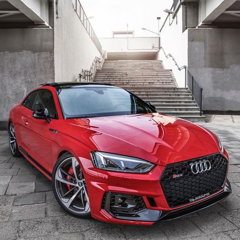 Auditography 📸 on Instagram: “Red has never looked so good.  Car: 2018 @Audi RS5 Coupé (450hp, V6 2.9 BiTurbo) Color: Misano red pearl effect  Performance: 0-100kmh 3.67…” Audi Rs5 Coupe, Suv Audi, Allroad Audi, Audi Rs 3, Red Audi, Rs5 Coupe, Audi Sq7, Rs6 Audi, Audi S7