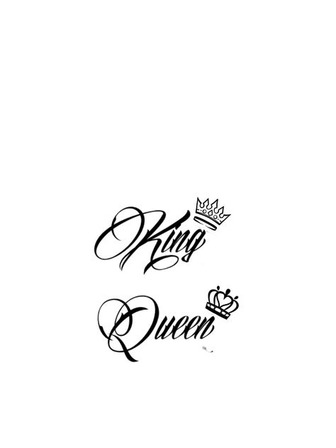 King And Queen Crown Tattoo Design, King Word Tattoo, King Font Tattoo, Simple King Crown Tattoo Design, Crown Couple Tattoos King Queen, King And Queen Tattoo, King Queen Tattoo, Crown Tattoo Design, Clock Tattoo Design