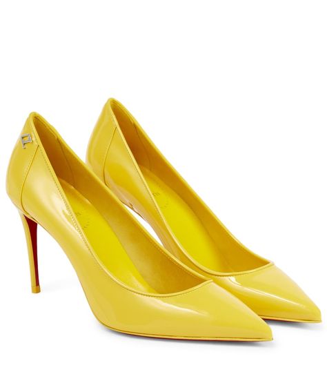 Christian Louboutin - Лакированные туфли Sporty Kate 85 | Митереза Louboutin Kate 85, Christian Louboutin Shoes Pumps, Louboutin Online, Spring Sunglasses, Louboutin Kate, Christian Louboutin Kate, Mid Heels Pumps, Red Sole, Patent Leather Pumps