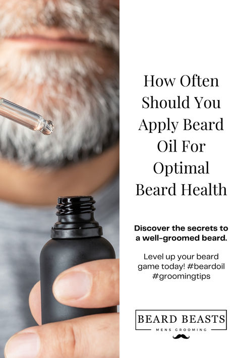 Ever wonder how often you should apply beard oil? Our latest guide demystifies the frequency to keep your beard at its best. How Often Should You Apply Beard Oil' provides you with top-notch beard care tips to integrate this essential product into your daily routine seamlessly. Perfect for every beard type, our advice ensures your grooming game is on point. Boost your beard's health and style with our expert insights. #BeardOil #BeardMaintenance #BeardGrooming #BeardCare Beard Maintenance Tips, Beard Care Tips, Ideal Routine, Beard Care Routine, Beard Maintenance, Clean Beard, Beard Shampoo, Beard Growth Oil, Awesome Beards