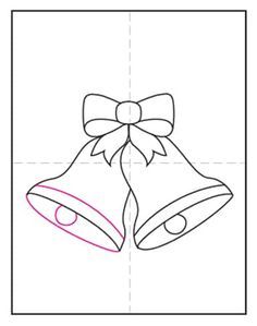 How to Draw Christmas Bells · Art Projects for Kids Christmas Bells Drawing, Flower Decoration For Ganpati, Jingle Bell Crafts, Draw Christmas, Bell Pictures, Coloring Letters, Bell Art, Printable Christmas Coloring Pages, Art Projects For Kids