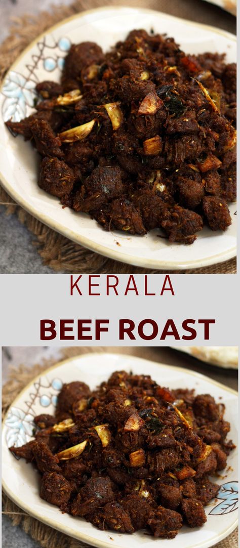 Kerala Beef Roast, Beef Kerala Recipes, Kerala Beef Fry, Kerala Beef Curry, Beef Fry Kerala Style, Fried Beef Recipes, Kerala Cooking Recipes, Beef Starters, Beef Recipes Indian