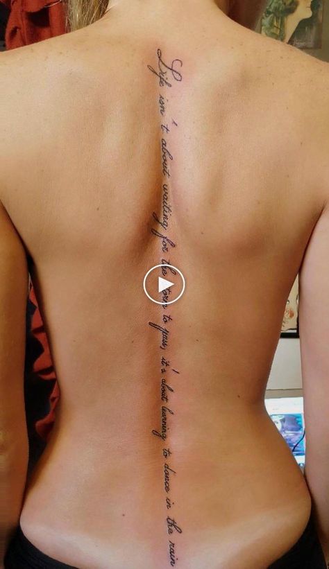 Sentence Tattoo, Pelvic Tattoos, Tattoo English, Tattoo Back Tattoo, Girl Spine Tattoos, Storm Tattoo, Spinal Tattoo, Simple Wrist Tattoos, Girls With Sleeve Tattoos