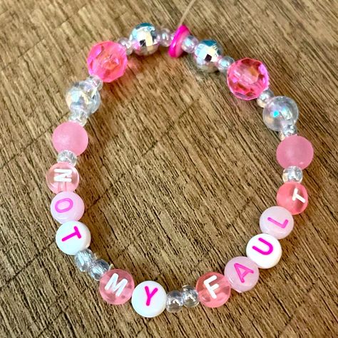 Renee Rapp ‘Not My Fault’ Bracelet Handmade New Without Tags Always Open To Bundles And Offers! Renee Rapp, 33rd Birthday, Kandi Ideas, My Fault, Random Ideas, Bracelet Ideas, All Craft, Bracelet Handmade, Jewellery Making