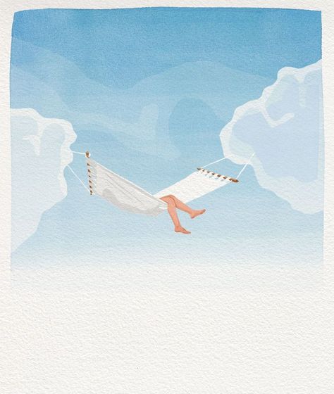 Giselle Dekel, Cloud Canvas, Striped Art, In The Clouds, Editorial Illustration, Definition Prints, The Clouds, Illustration Print, Canvas Print Wall