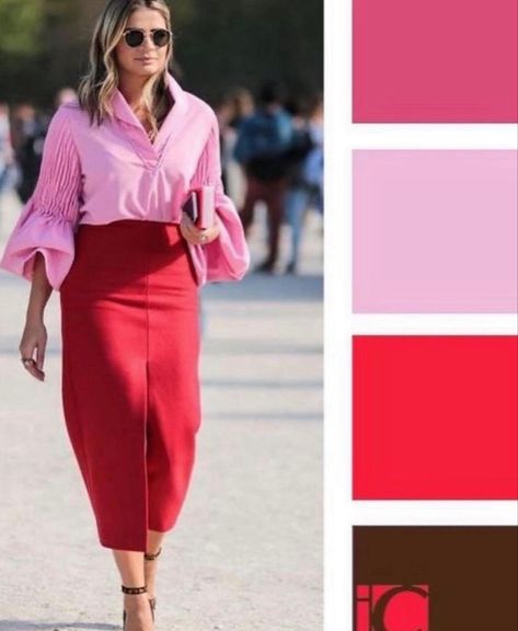 Colour Combinations Fashion, Look Rose, Color Combos Outfit, Winter Typ, Color Blocking Outfits, Color Combinations For Clothes, Womens Fashion Casual Winter, Color Pairing, Style Summer