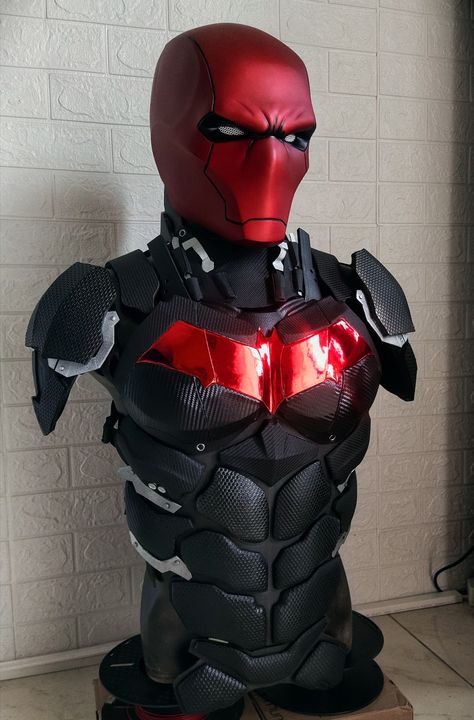 Red Hood Armor, Red Hood Costume, Ichigo Hollow Mask, Red Hood Helmet, Star Wars Outfit, Mascara Oni, Red Hood Cosplay, Hood Wallpapers, Batman Armor