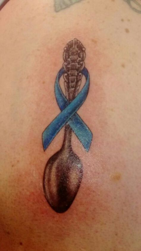 Spoon Tattoo Ideas, Epileptic Tattoo Ideas, Spoon Theory Tattoo, Spoonie Tattoo, Multiple Sclerosis Tattoo, Spoon Tattoo, Crohns Tattoo, Grandparents Tattoo, Random Tattoos