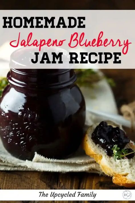 Blueberry Jalapeno Jam Recipe, Jalapeno Jam Recipe, Low Sugar Jam, Pepper Jelly Recipes, Blueberry Jam Recipe, Jalapeno Jam, Canned Blueberries, Hot Pepper Jelly, Jam Recipes Homemade