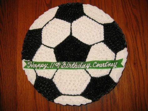 This is a cookie cake made for my daughter's 11th birthday. Message was written on "fruit by the foot". Fruit By The Foot, Soccer Cookies, Wedding Sheet Cakes, Soccer Ball Cake, Soccer Birthday Parties, Ball Cake, Soccer Birthday, Kids Treat, Foot Ball