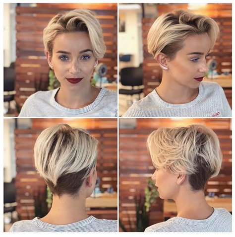 Undercut Hairstyles Women, Chop Chop, Penteado Cabelo Curto, Short Pixie Cut, Undercut Hairstyles, Cute Hairstyles For Short Hair, Short Hairstyle, Short Blonde, Trending Hairstyles