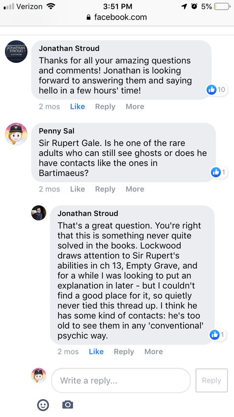 Jonathan Stroud on Facebook answering a fan question about Sir Rupert Gale Jonathan Stroud, Lockwood And Co, Interesting Questions, Penny