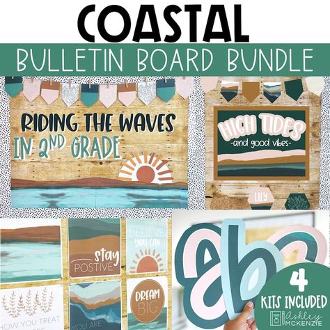 Coastal or Ocean Classroom Decor Bulletin Board Kit - Etsy Australia Beach Bulletin Boards, Ocean Bulletin Board, Ocean Classroom Decor, Ashley Mckenzie, Nautical Classroom, Ocean Classroom, Ocean Theme Classroom, Modern Classroom, Back To School Bulletin Boards