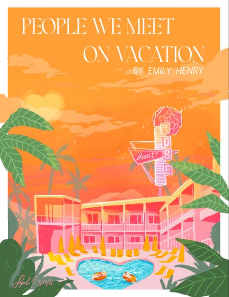 People we meet on vacation fan art,digital art, romance books People We Met On Vacation Aesthetic, Bookish Posters Aesthetic, Bookish Wall Prints, People We Meet On Vacation Fanart, People We Meet On Vacation Book, People We Meet On Vacation Aesthetic, Romance Book Wallpaper, Emily Henry Poster, Booktok Characters